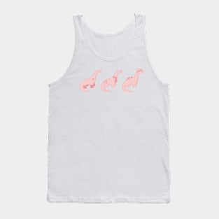 Winter Heart Dinosaurs (white background) Tank Top